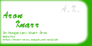 aron knarr business card